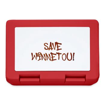 enregistrer winnetou,police,typo,noir,occidental,marron - Boîte à goûter - rouge - Devant
