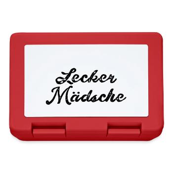lecker mädsche,mädchen,köln,typo,schrift - Brotdose - Rot - Vorne
