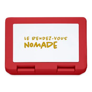 Les rendez-vous nomades : le podcast - Boîte à goûter - rouge - Devant