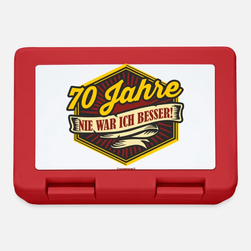 Geburtstag nie war ich besser 70 - Brotdose - Rot