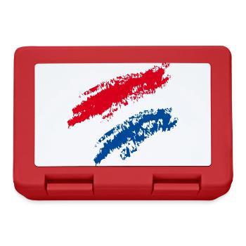 Drapeau des Pays-Bas / rayures italiques - craie - Boîte à goûter - rouge - Devant