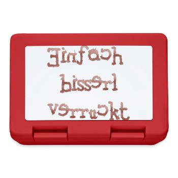 einfach bisserl verrückt - Brotdose - Rot - Vorne