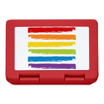 Rainbow Colors LGBT LGBTQ Gay Pride CSD Symbol - Lunchbox - red - Front