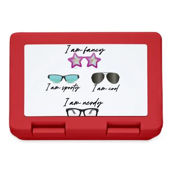 sonenbrillen,Brillen,cool,fany,nerd,vintage,nerd - Brotdose - Rot - Vorne