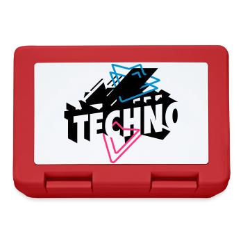 Techno Musik - Brotdose - Rot - Vorne