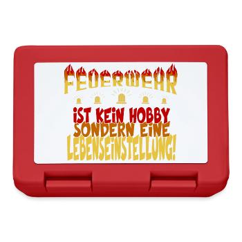 Feuerwehr ist kein Hobby - Brotdose - Rot - Vorne