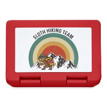 Sloth Hiking Team - Faultier Wandern - Lunchbox - red - Front