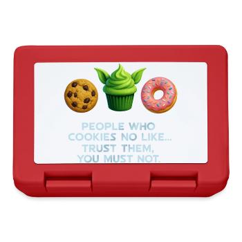 Chemise à muffins drôle Cookie Donut pour les amateurs de sucreries - Boîte à goûter - rouge - Devant