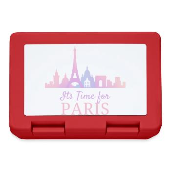 Pastel Paris Skyline - Lunchbox - red - Front