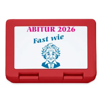 Abitur 2026 - Fast wie Einstein - Brotdose - Rot - Vorne