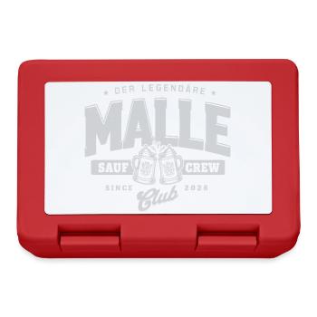Malle 2026 Der Legendäre Saufcrew Club 2026 - Brotdose - Rot - Vorne