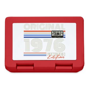 Original 1976 Vintage Retro Geburtstag Geschenk - Brotdose - Rot - Vorne