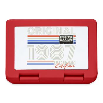 Cadeau d’anniversaire rétro vintage original de 1987 - Boîte à goûter - rouge - Devant