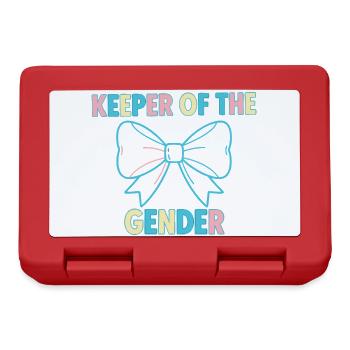 Révélation de sexe : Gardien de la baby shower de genre - Boîte à goûter - rouge - Devant