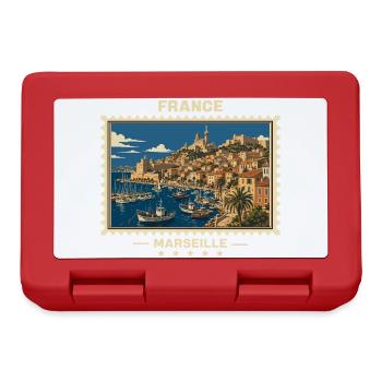 France Marseille Vintage Travel Brand - Boîte à goûter - rouge - Devant