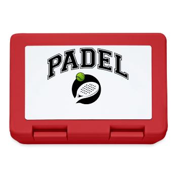 Padel - Geschenk für Padel-Spieler - Brotdose - Rot - Vorne