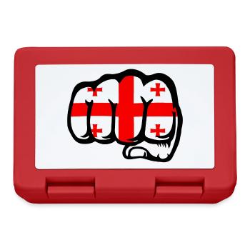 Georgien Flagge Faust - Brotdose - Rot - Vorne