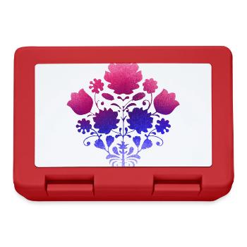flowers,,floral, graffiti,painting, bouquet of flowers, - Lunchbox - red - Front