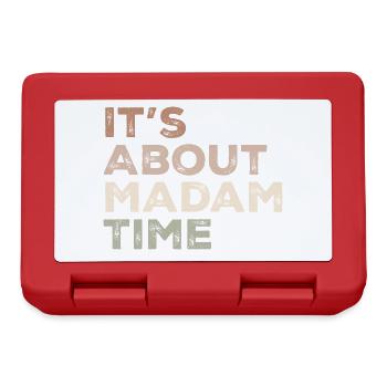 Es geht darum, dass Madame Time Humor sarkastisch lustig sagt - Brotdose - Rot - Vorne