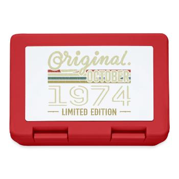 Born in October 1974 Retro Birthday October 1974 - Lunchbox - red - Front