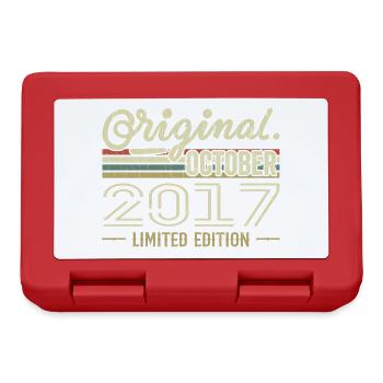 Born in October 2017 Retro Birthday October 2017 - Lunchbox - red - Front