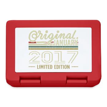 Januar 2017 Geburtstag Januar 2017 Geschenk 2017 - Brotdose - Rot - Vorne