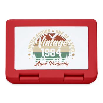 Jahrgang 1984 Retro 1984 Geburtstagsgeschenk 1984 - Brotdose - Rot - Vorne