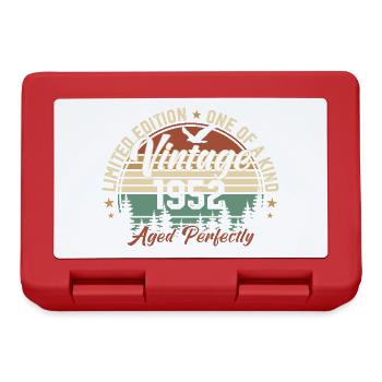 Jahrgang 1952 Retro 1952 Geburtstagsgeschenk 1952 - Brotdose - Rot - Vorne
