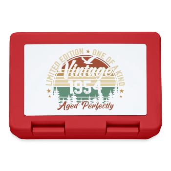 Jahrgang 1954 Retro 1954 Geburtstagsgeschenk 1954 - Brotdose - Rot - Vorne