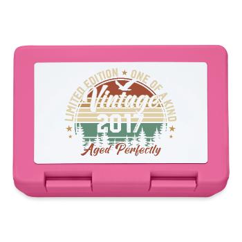 Jahrgang 2017 Retro 2017 Geburtstagsgeschenk 2017 - Brotdose - Pink - Vorne