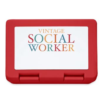 Vintage Social Worker - Lunchbox - red - Front
