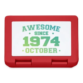 October 1974 - October 1974 Birthday Gift - Lunchbox - red - Front
