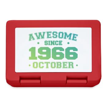 Octobre 1966 - Cadeau Anniversaire Octobre 1966 - Boîte à goûter - rouge - Devant