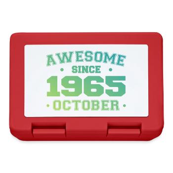 Oktober 1965 - Oktober 1965 Geburtstagsgeschenk - Brotdose - Rot - Vorne