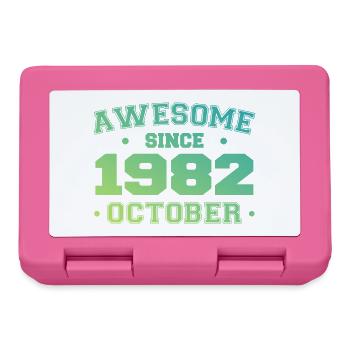 Oktober 1982 - Oktober 1982 Geburtstagsgeschenk - Brotdose - Pink - Vorne