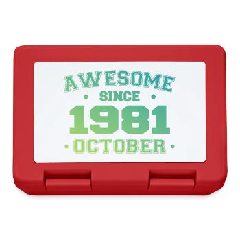 October 1981 - October 1981 Birthday Gift - Lunchbox - red - Front