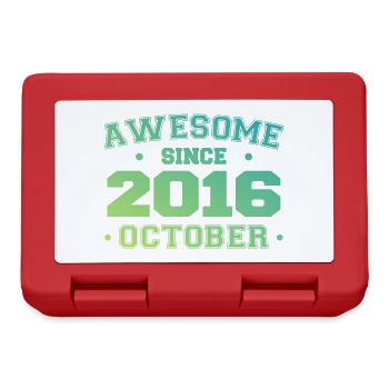 Octobre 2016 - Cadeau Anniversaire Octobre 2016 - Boîte à goûter - rouge - Devant
