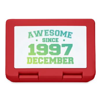 Anniversaire Décembre 1997 - Cadeau Decembre 1997 - Boîte à goûter - rouge - Devant
