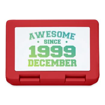 Anniversaire Décembre 1999 - Cadeau Decembre 1999 - Boîte à goûter - rouge - Devant