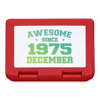Anniversaire Décembre 1975 - Cadeau Decembre 1975 - Boîte à goûter - rouge - Devant