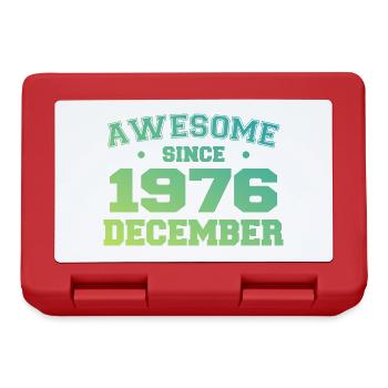 Anniversaire Décembre 1976 - Cadeau Decembre 1976 - Boîte à goûter - rouge - Devant