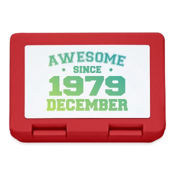 Anniversaire Décembre 1979 - Cadeau Decembre 1979 - Boîte à goûter - rouge - Devant