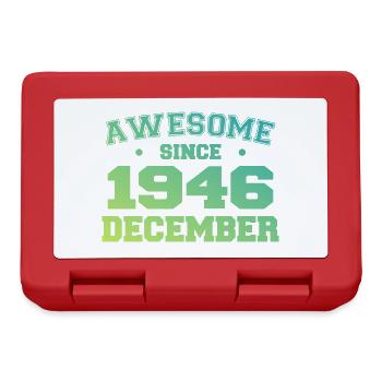 Anniversaire Décembre 1946 - Cadeau Decembre 1946 - Boîte à goûter - rouge - Devant