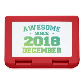Anniversaire Décembre 2018 - Cadeau Decembre 2018 - Boîte à goûter - rouge - Devant