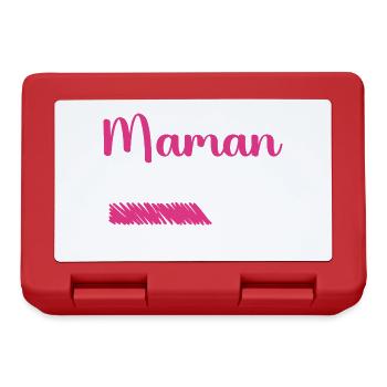 Mama lädt Bitte warten... - Brotdose - Rot - Vorne