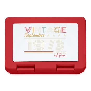 Vintage Septembre 1973 Septembre 1973 September - Lunchbox - red - Front