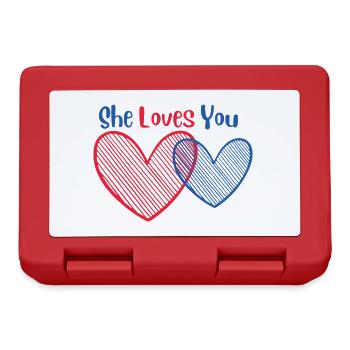 She loves you - Lunchbox - red - Front