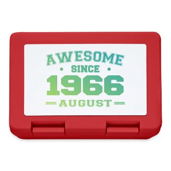 1966 Août Année Naissance Anniversaire Août 1966 - Boîte à goûter - rouge - Devant