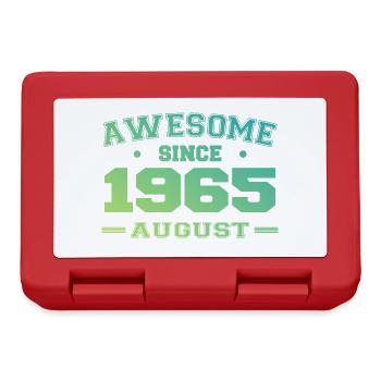 1965 August Year Birth Birthday August 1965 - Lunchbox - red - Front