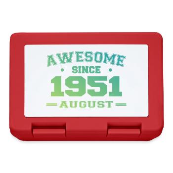 1951 Août Année Naissance Anniversaire Août 1951 - Boîte à goûter - rouge - Devant